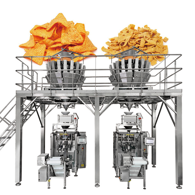 Fully Automatic Multihead Weighing Machine And Packing Machine For Puffed Food